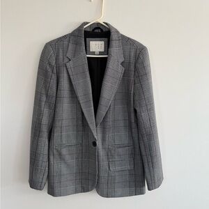 Gray Plaid Blazer